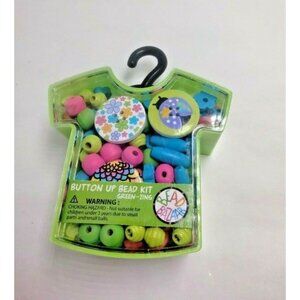 Bead Bazaar Kit Button Craft Kids Party Favor Wood